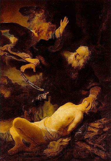 REMBRANDT Harmenszoon van Rijn Abraham and Isaac, Norge oil painting art